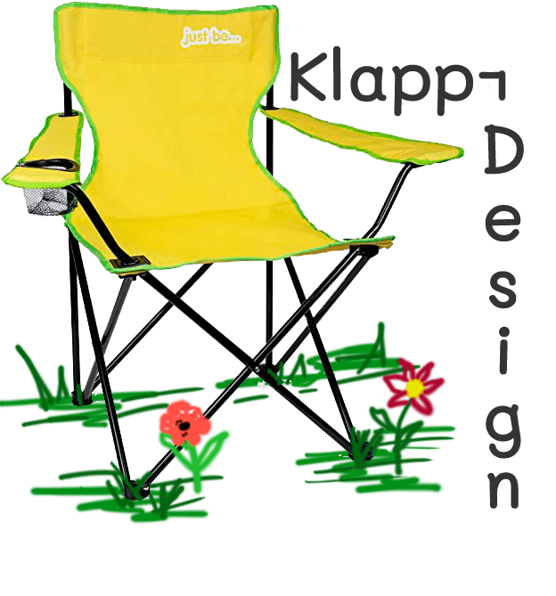 klappdesign - der gelbe klappstuhl